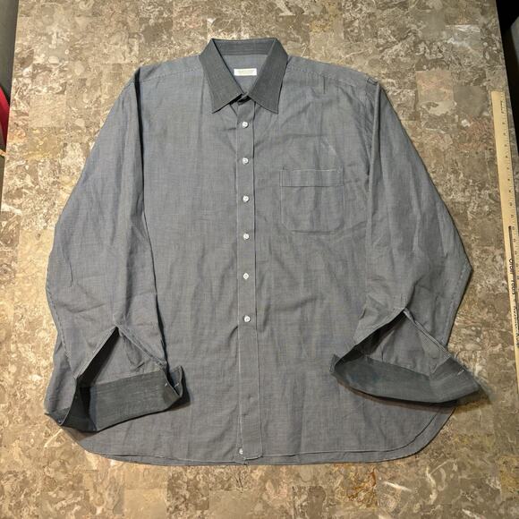 Napoleon By Stefano Ricci Shirt Mens 48 19.5 Houndstooth French Cuff Long Sleeve - Picture 2 of 14